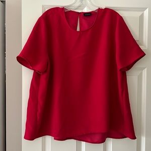 Red Who What Wear Short-Sleeve Top